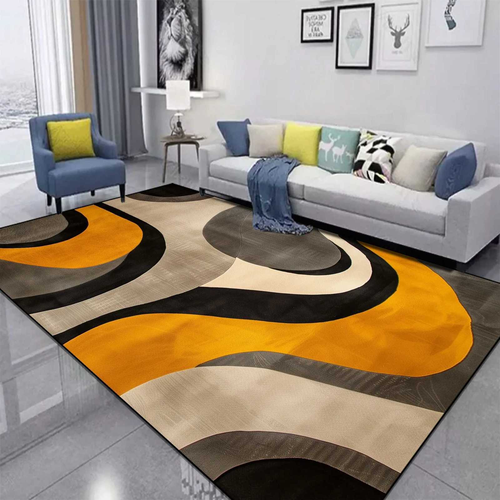 Red Black Swirl Rug Abstract Carpet for Living Room Large Bedroom Decoration Rug Light Luxury Sofa Coffee Table Mat Non-slip Y251110