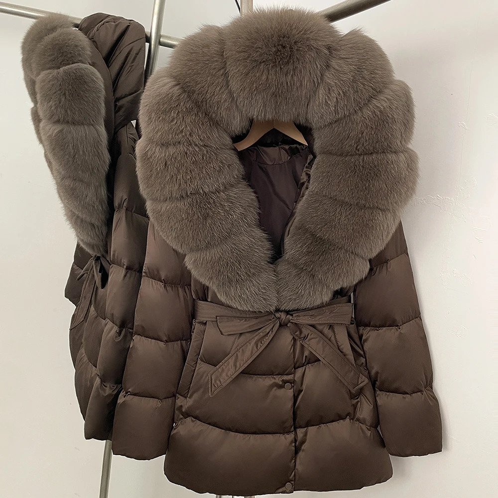 OFTBUY y Large Natural Silver Fox Fur Hooded Thick Warm Female Parkas Waterproof Winter 90 Duck Down Jacket Women 251110