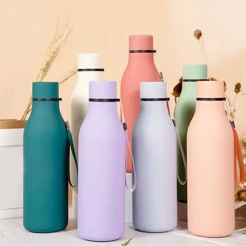 Fashionable cup 550ml Stainless St Small Mouth Bottle Outdoor Sports Portable Thermoses Cup Handheld Car Water Cup Easy to Clean Y251110