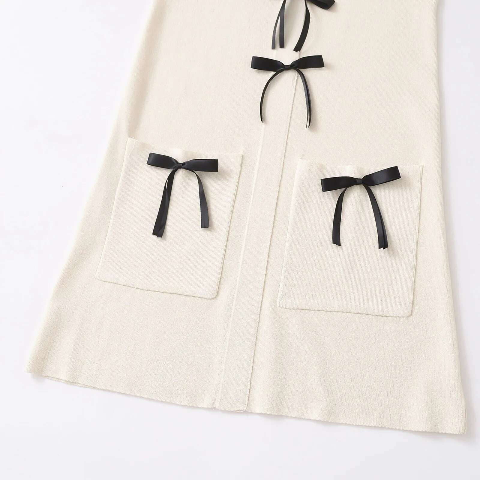 Dongdumaoyi Solid Bow Sleeveless Women Dresses O Neck A E Lady Dress Summer Elegant Beach Loose Holiday Knitted Female Vestidos