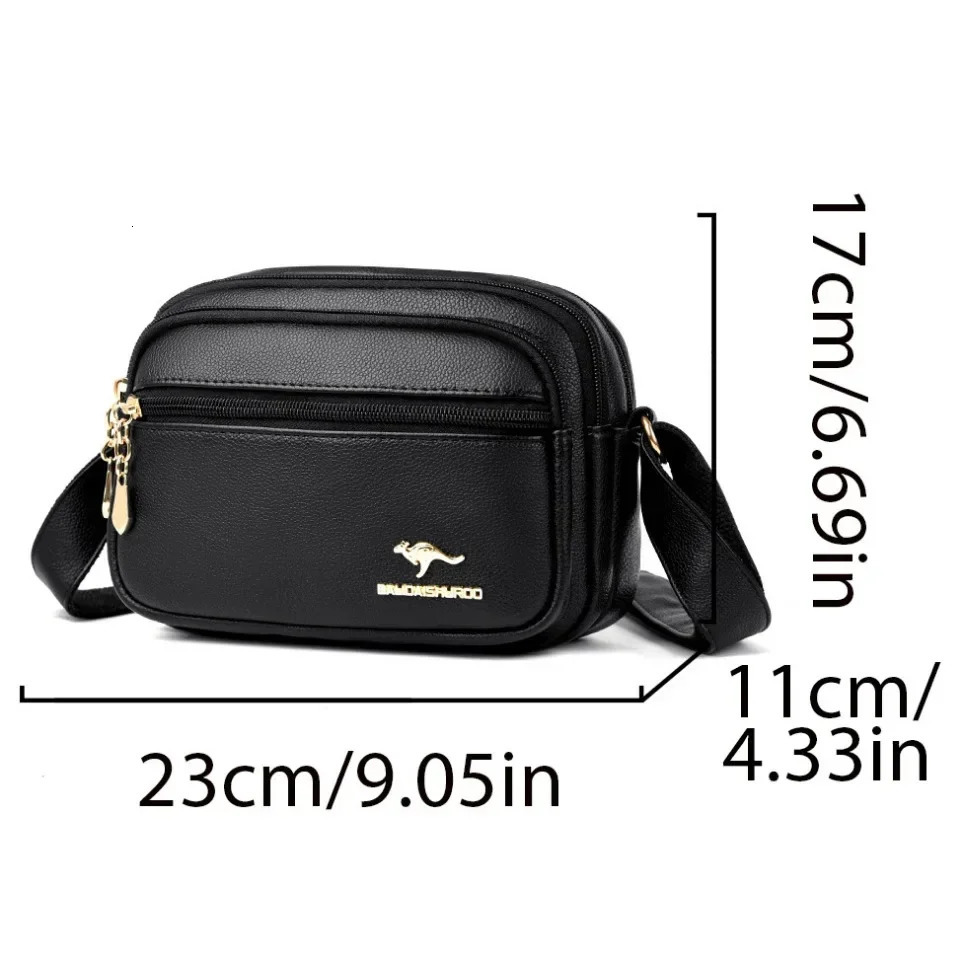 High Quality Soft Leather Purse Fashion Women Shoulder Messenger Bag Multi-pocket Wear-resistant Bag Luxury Ladies Handbag Sac R251110