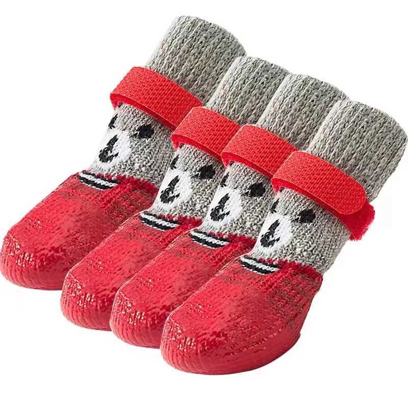 New Arrival Dogs cats boots socks waterproof dog shoes rain boots snow pet boots anti slip mini dog socks adjustable drag Z250410