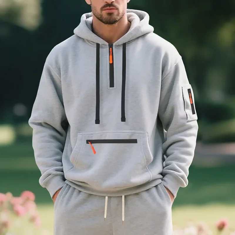Mens Loose Fit Fleece Lined Hoodie Casual American Style Sportswear Comfortable Breathable Streetwear Fashion Sweatshirt W251110