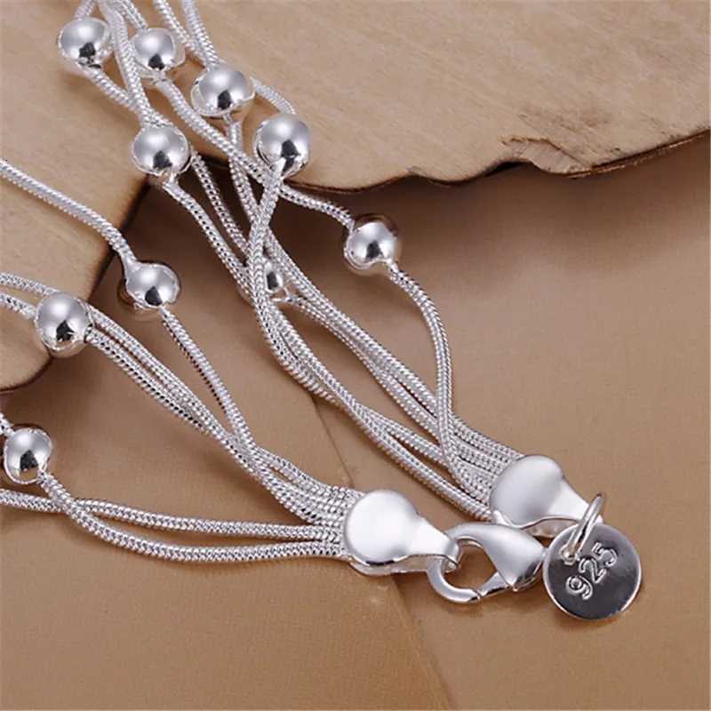 Hot Sell Fashion Fine Product 925 Sterling Silver Jewelry Chain Beads Bracelets For Cute Lady Women GiftsT251110