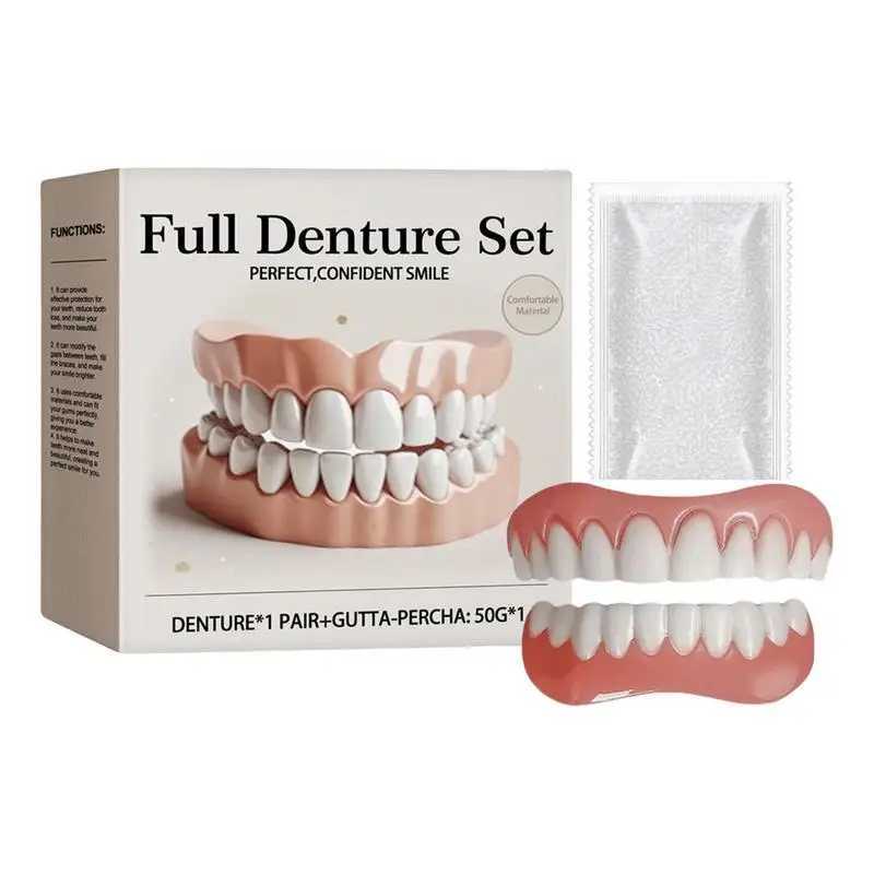 New Arrival Silicone dental kit natural safety professional denture protection upper and lower teeth soft dental kit oral hygiene care Z250410