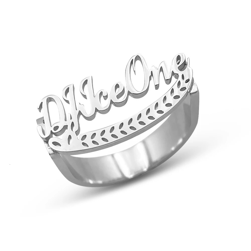 Personalized Men And Women Universal Stainless Steel Name Thick Wide Wedding Ring High Quality Jewelry 250409