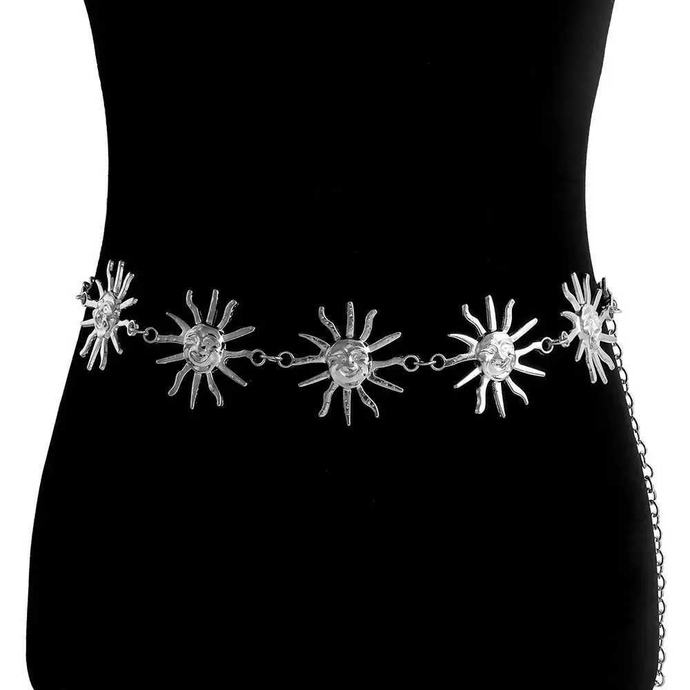Fashion Sun Waistband for Wen Girl Punk Hip Hop Waistband Retro Metal Waistband Dress Womens Body Chain with Jewelry X250410