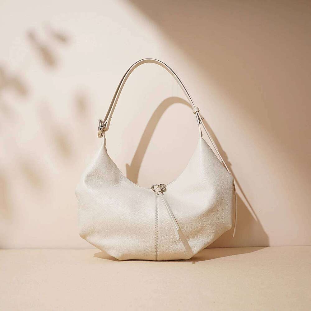 Genuine Leather Moon For Women Large Capacity Vintage Hobo Shoulder Crossbody Bag Underarm Purse Niche Casual Tote St251110