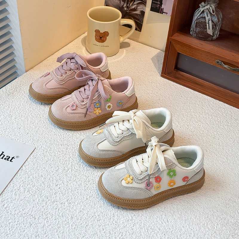 Girls Sneakers 1-18 Years Old Flowers Breathable Girls Board Shoes Four Seasons Hundred Non-slip Childrens De Training ShoesT251110