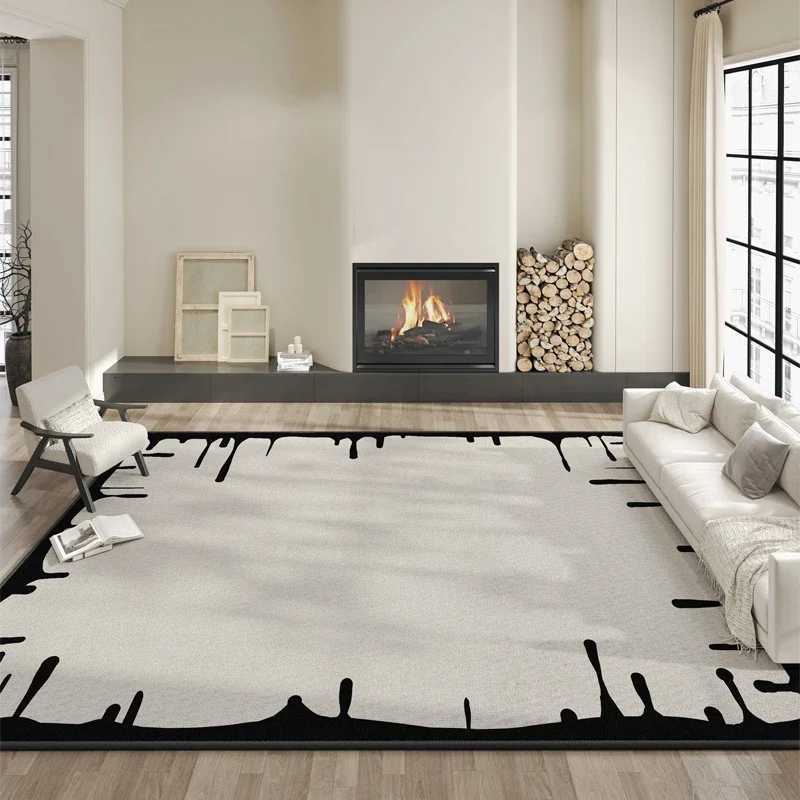 Light Luxury Living Room Decoration Striped Carpet Thicken Study Rug Home Cloakroom Anti-slip Mat Modern Style Rugs for Bedroom Y251110