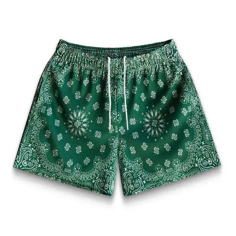Cool ice shorts with open top graphic for mens casual daily beach shorts Hawaiian beach swim pants and swim pants X250410