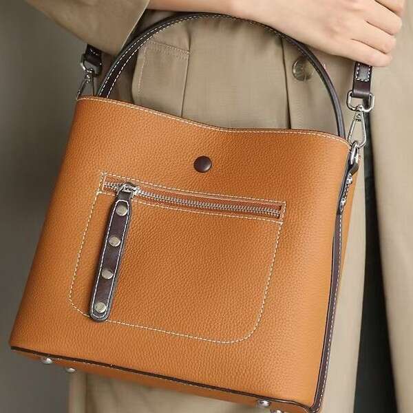 Luxury Bags Designer Genuine Leather Shoulder Bags Women's Large Capacity Totes Bucket New Beach Bags High Quality Texture Cross Body Bag