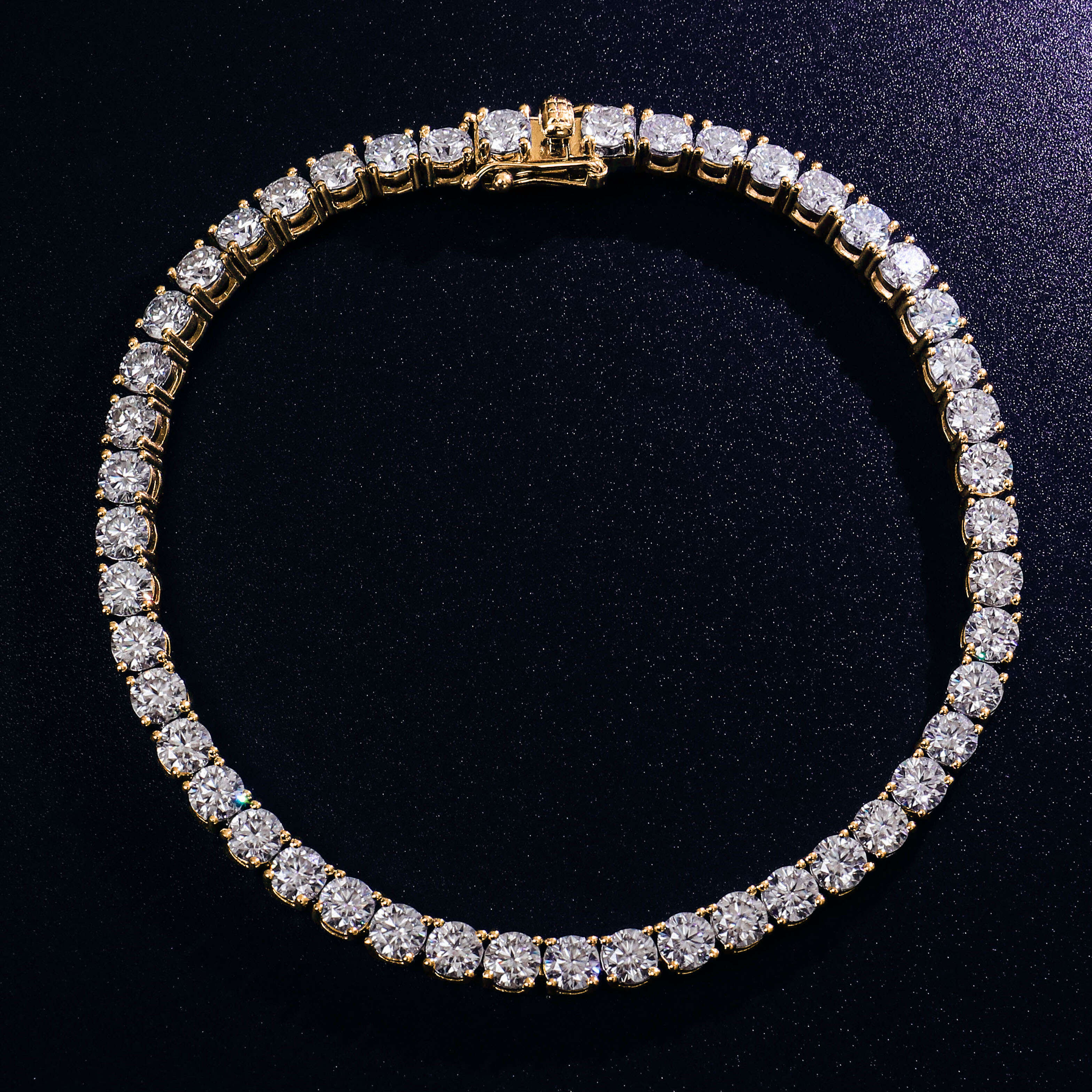 Luxury Womens Tennis Bracelet Hip Hop Style Custom Size 6mm 925 Sterling Silver Moissanite Diamond Classic Design Tennis Chain