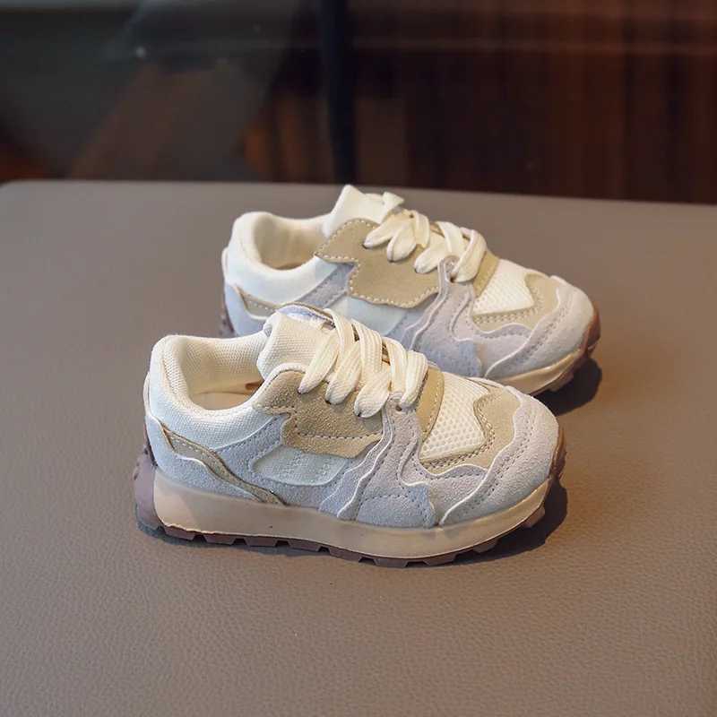 Girls Spring Autumn Korean Fashion Sneakers Boys Versatile Children Thicken Soft Soled Vintage Front Lace Up Veo Casual Shoes W251110