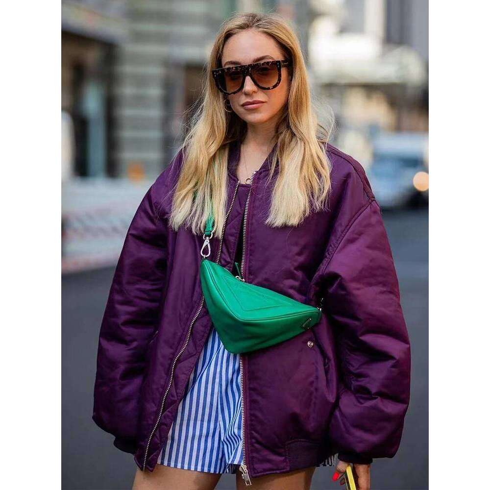 Women Bomber Jacket Autumn Winter Women's Fashion Oversize Loose Coat Long Sleeve Zipper Streetwear Casual New Jackets