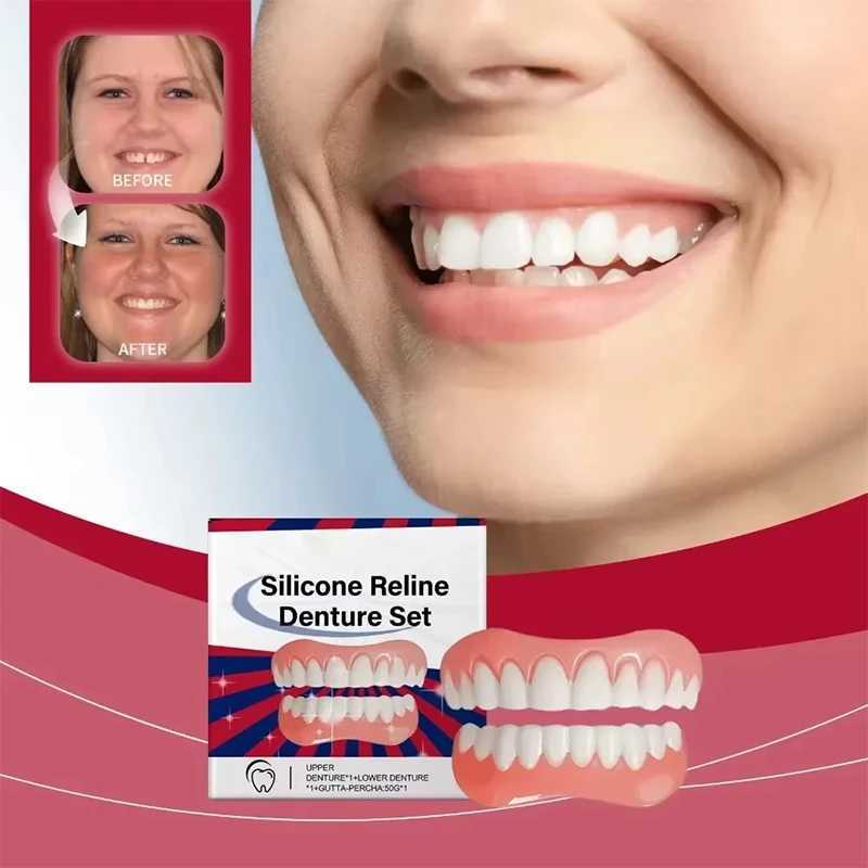 New Arrival Adjustable silicone dental professional dental kit with Smile and soft and comfortable Korean dental adhesive for upper and lower v Z25041