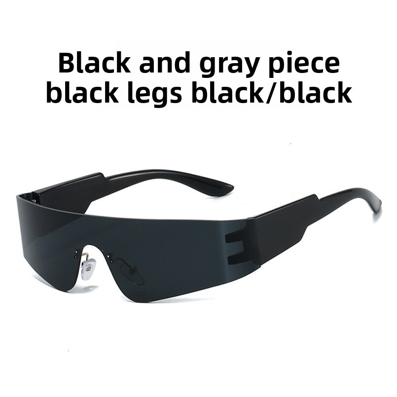 2025 One-Piece Punk Style Fashion Large Frame Sunglasses for Men and Women Outdoor Sports Cycling Glasses
