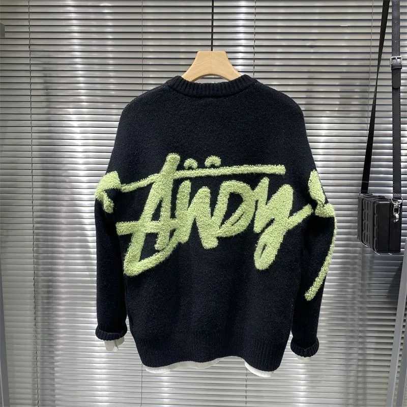 Fashion 2025 Autumn And Winter New Round Neck Pullover Sweater Fashion Brand Letter Jacquard Men Sweater Loose Casual Couple Sweater Y251110