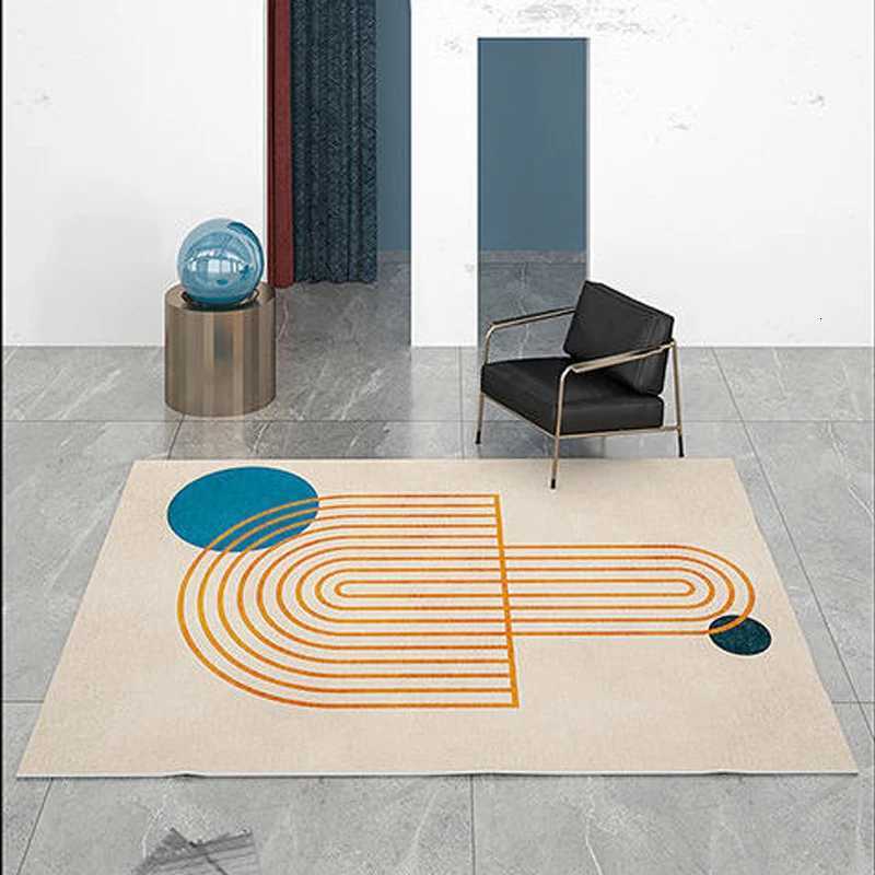 Nordic Modern Minimst Living Room Carpet Non-slip Stain-resistant Luxury Bedroom Rug Home Decoration Fluffy Square Vortex Rug Y251110