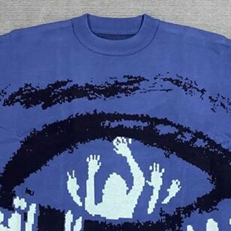 Fashion New Hip-hop Street Gothic Wool Retro Pullover Sweater Knitted Sweater Mens Womens Y2K Harajuku Punk Sweater Knitwear Top 90s Y251110