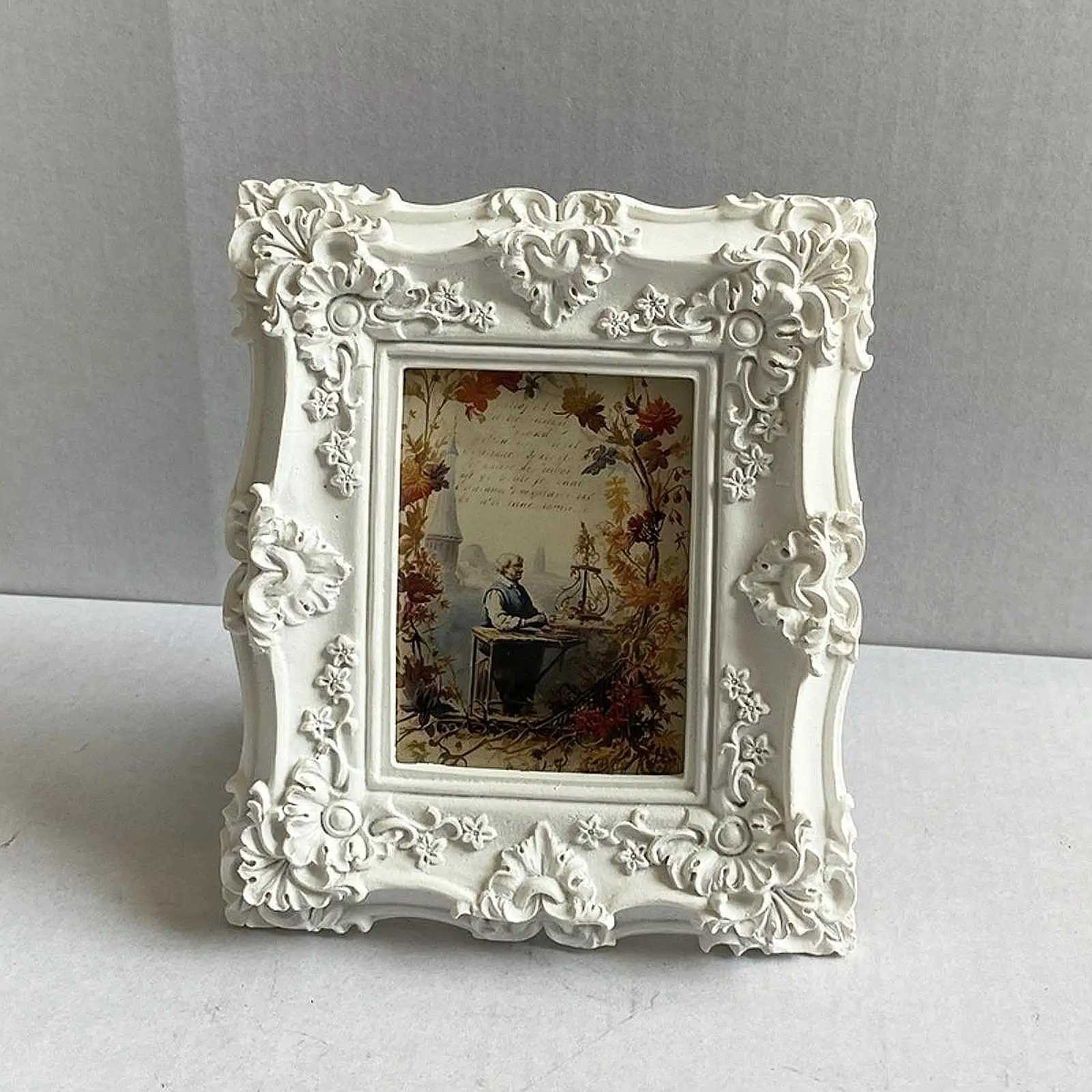 Vintage Decorative Resin Picture Frame Photo Holder for Wall Hanging Bedroom Tabletop Birthday Gift Home Decoration L251110 H260306