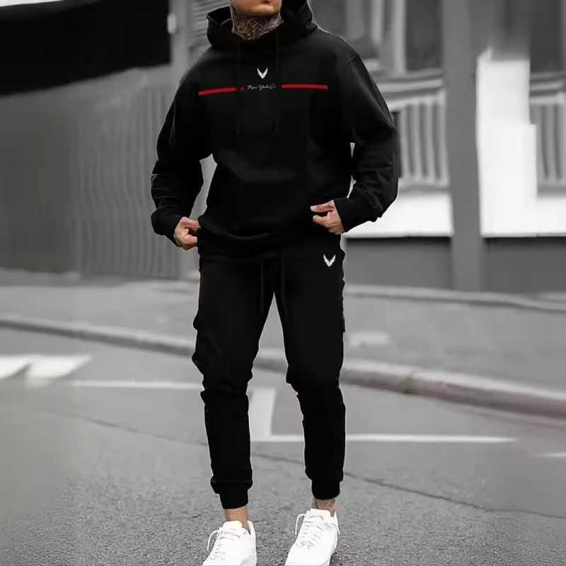 New 2025 Fanceey Mens Printed Pullover Hoodie Eco Material Loose Fit Casual Sweatshirt Jacket Outerwear for Autumn Winter W251110