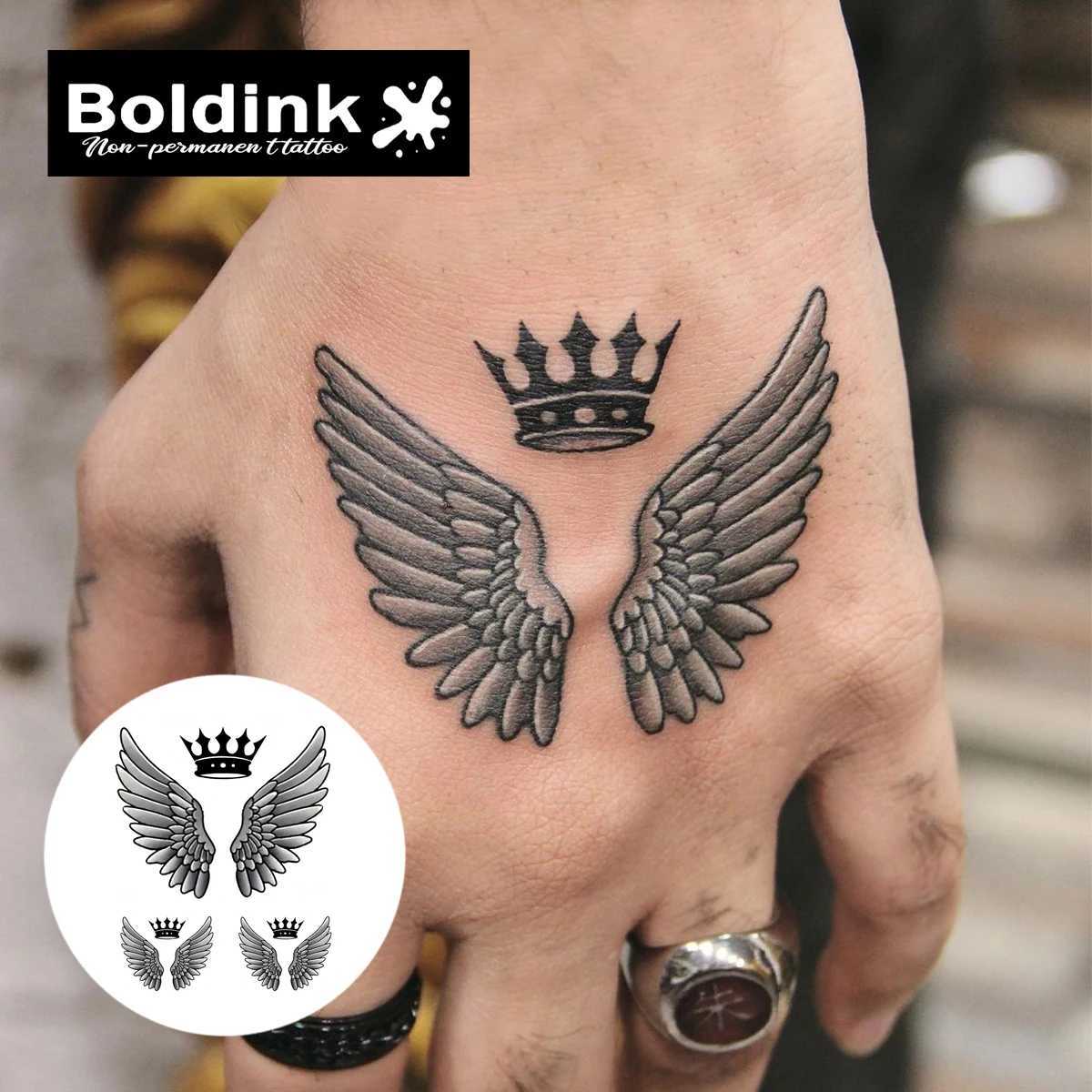 Wings temporary tattoo lasting for 15 days with new technology waterproof semi permanent sticker. W250410