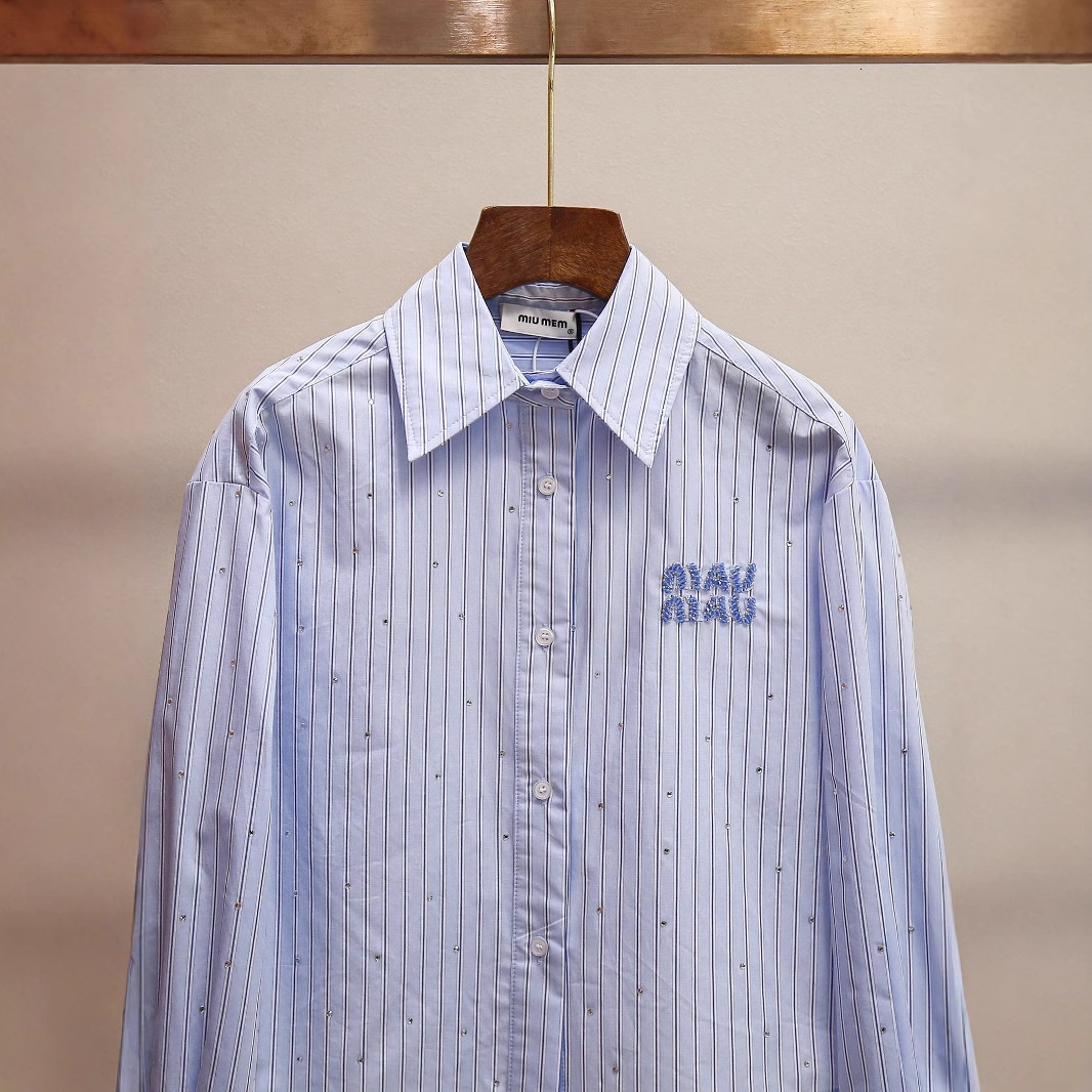 Womens Fashion Spring New Fashion French Classic Striped Short Shirt for Petite Women