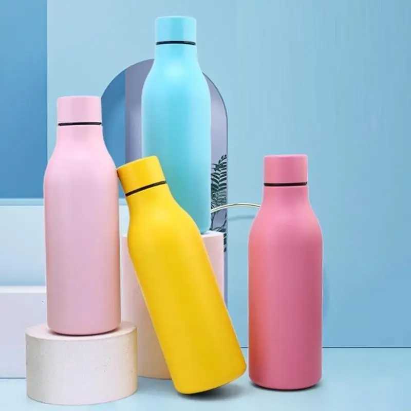 Fashionable cup 550ml Stainless St Small Mouth Bottle Outdoor Sports Portable Thermoses Cup Handheld Car Water Cup Easy to Clean Y251110