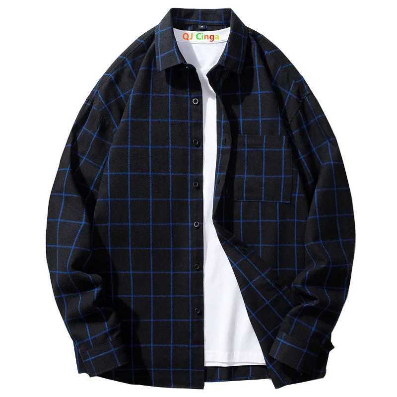 Black mens long sleeved shirt with blue striped mesh decoration casual and loose fit fashionable top X250410