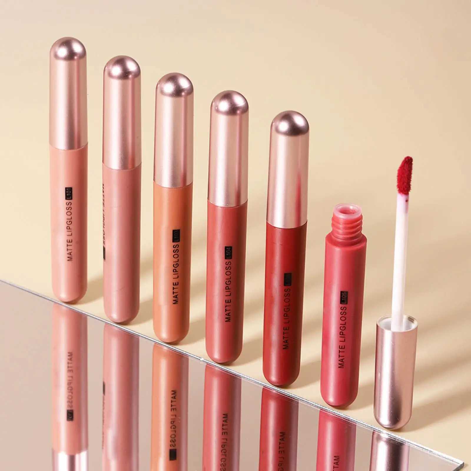 Mini Lipstick Set waterproof Matte 6 Colors Lipstick Velvet Red Lip Pigment Non-stick Cup Lip Gloss KitT251110