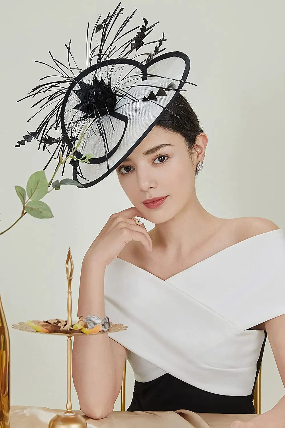 Wedding Party Women Sinamay Hat Feather Flower Fascinators Hair Clip Tea Party Pillbox Derby Hat Fedora Church Derby Headpiece 250409