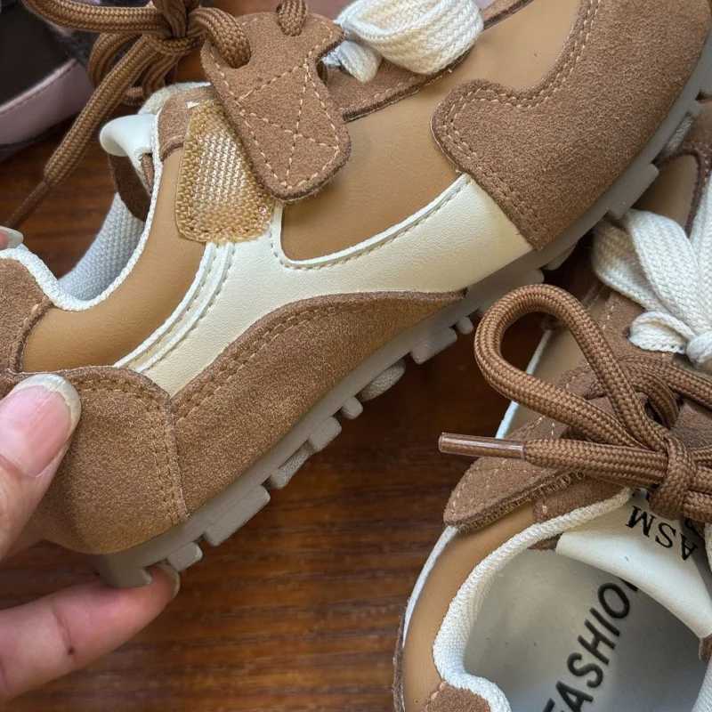 Korean version childrens color blocked shoes 2025 autumn new item boys soft sole casual girls sports shoesT251110