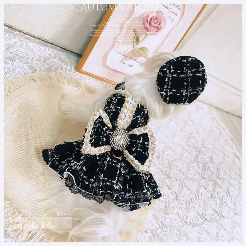 Luxury CLASSic Thickened Pet Dress Autumn Winter Custom-Made Exquisite Dog Coat Skirt Thickened J251110