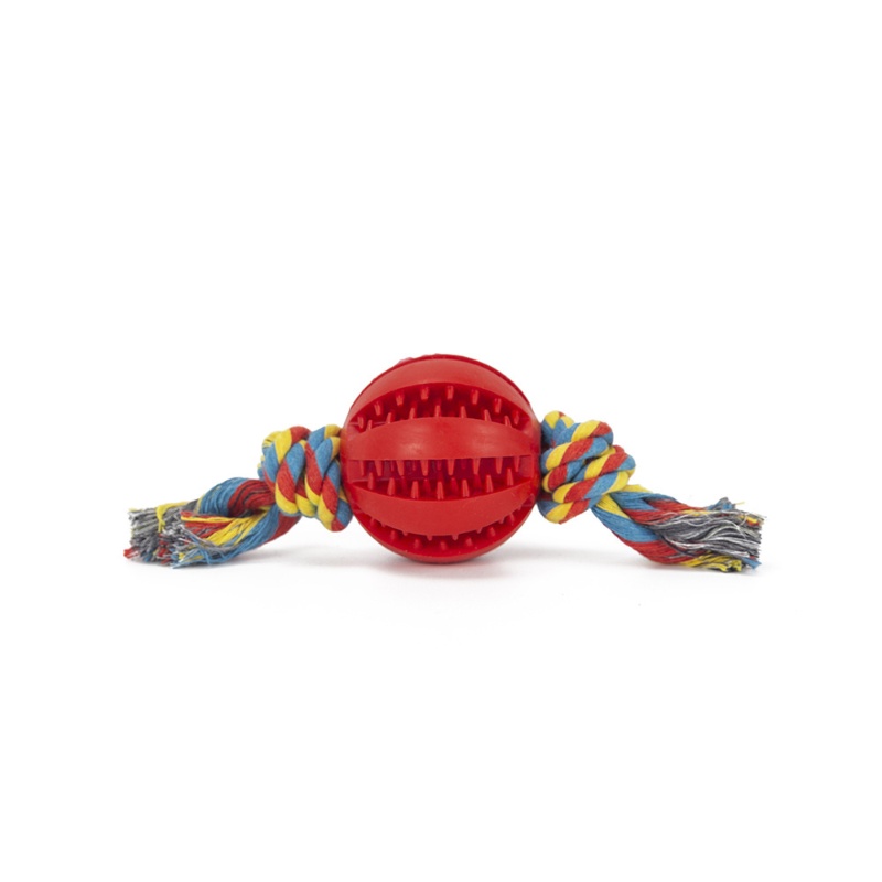 Pet dog food leakage TPR toy ball grinding teeth puzzle bite resistant training toy watermelon ball pet chewing toy