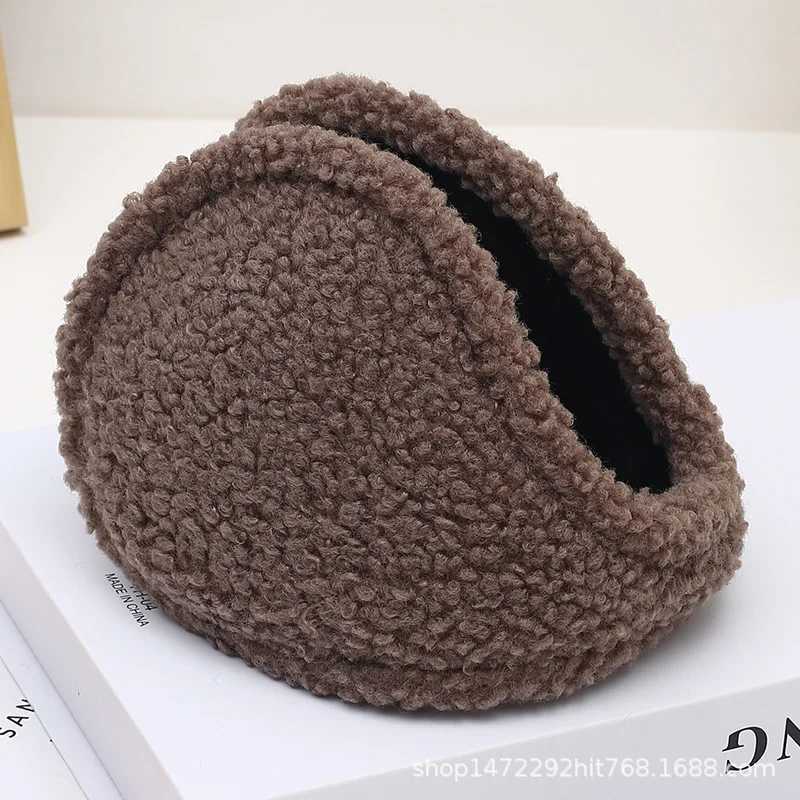 Lamb Wool Teddy Fleece Ear Muffs for Men Women Winter Warm Thick Plush Ear Cover Windproof Cold Protection W251110