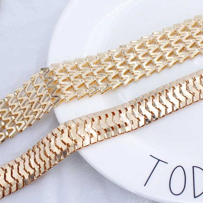 Punk gold metal waist chain with fashionable and luxurious design hollow waist belt used for dresses skirts decorating girls Fem belts X250410