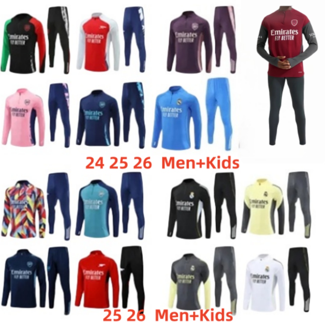 2025 2026 PEPE SAKA Pink Arsen A rsenal tracksuit Football soccer jerseys 25 26 Madrids training suit ODEGAARD THOMAS TIERNEY SMITH Transport Men Kids sportswear kit