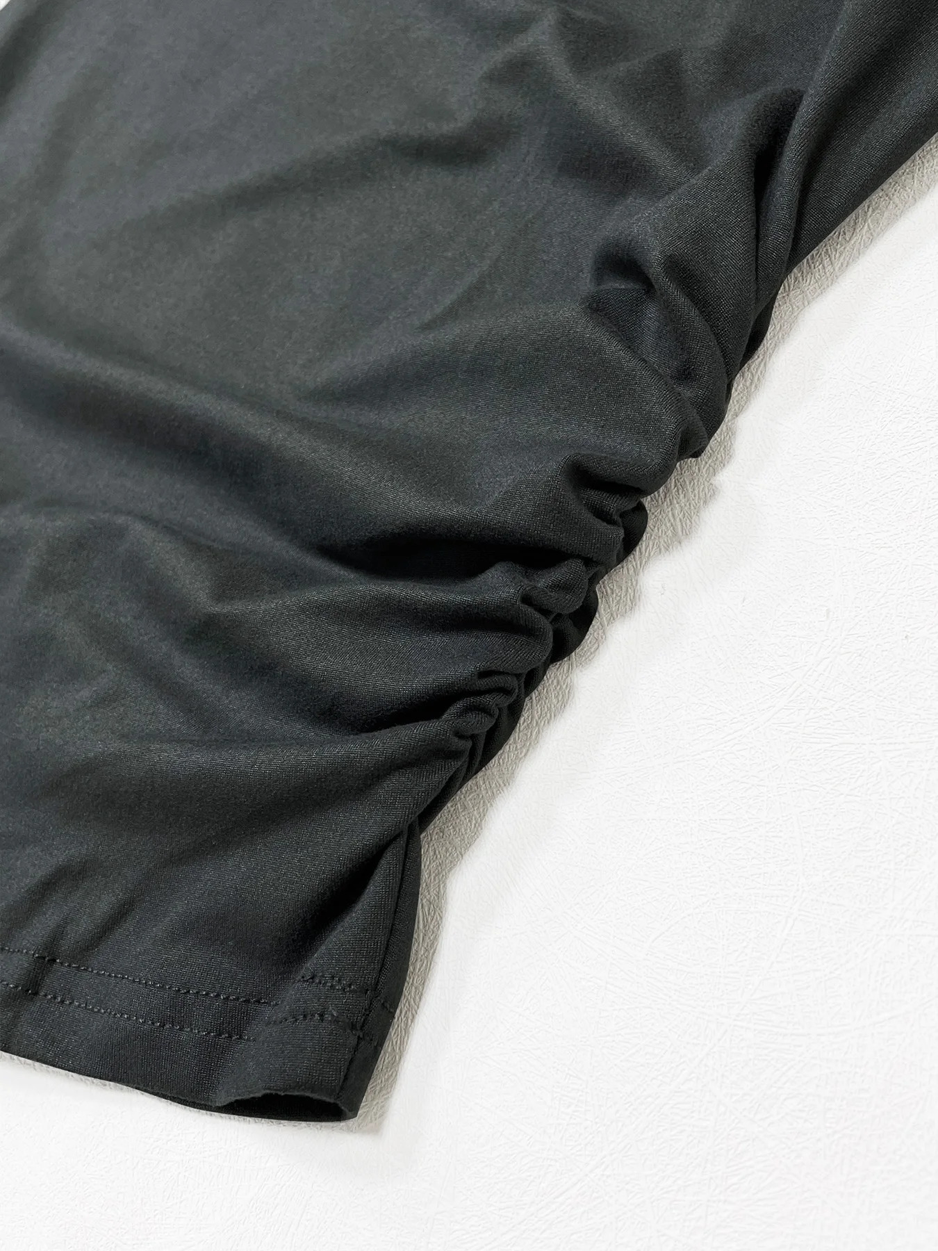 Womens Solid Long Sleeve Wide Leg Twopiece Set Casual 2 Pieces Round Neck Tshirt Pocket Trousers 251110