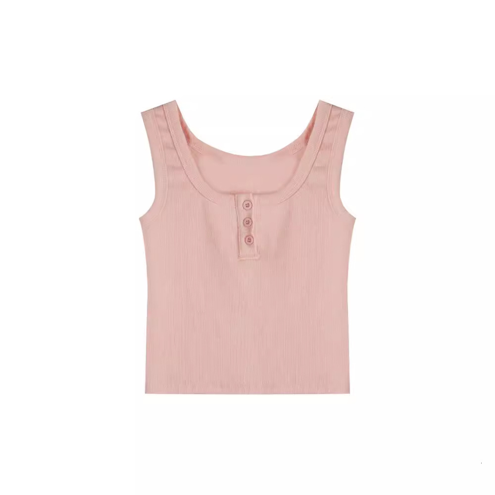 2025S Designer Women S T Shirt Pink Camisole Tank With Women S Inner Layer As A Base Summer New Sweet And Spicy Style Short U Neck Racerback Top For O
