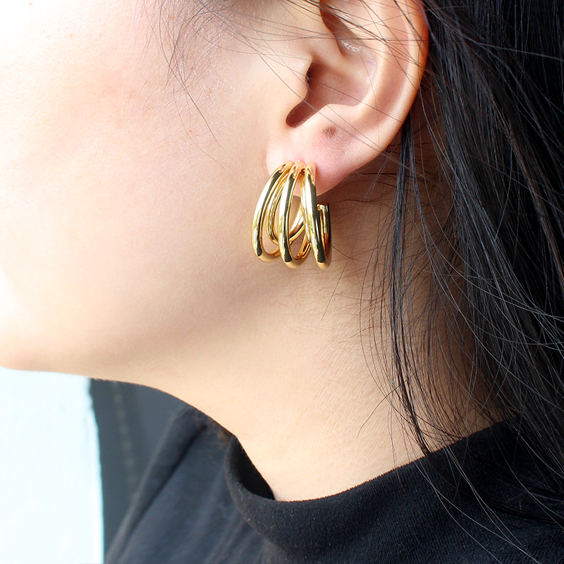 Stainless Steel Earrings Simple Elegant Women's Earrings 18k Gold Plated Earrings Women's Earrings Stud Gift Jewelry