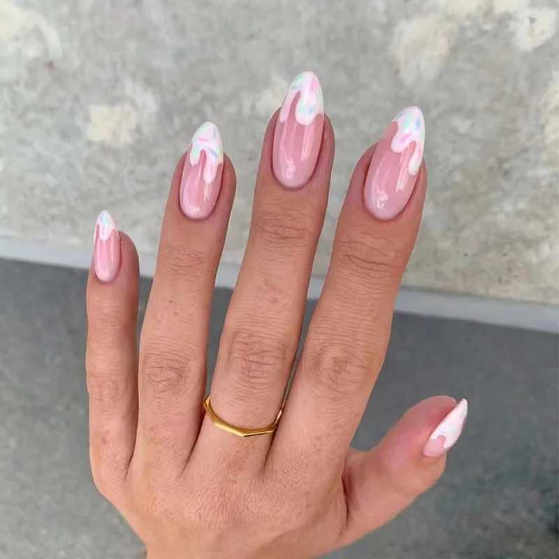 24 pieces of 3D pressed nails cherry nail embossing summer nails cute nails fake nails cheap nail embossing African nails W250410