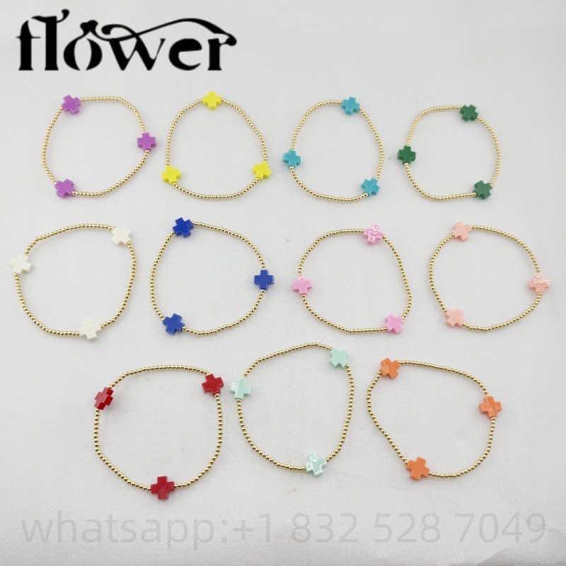 Enewton Brand Nature Stone Bead Cross Bracelets Bangles For Women 2025 Christmas Gift