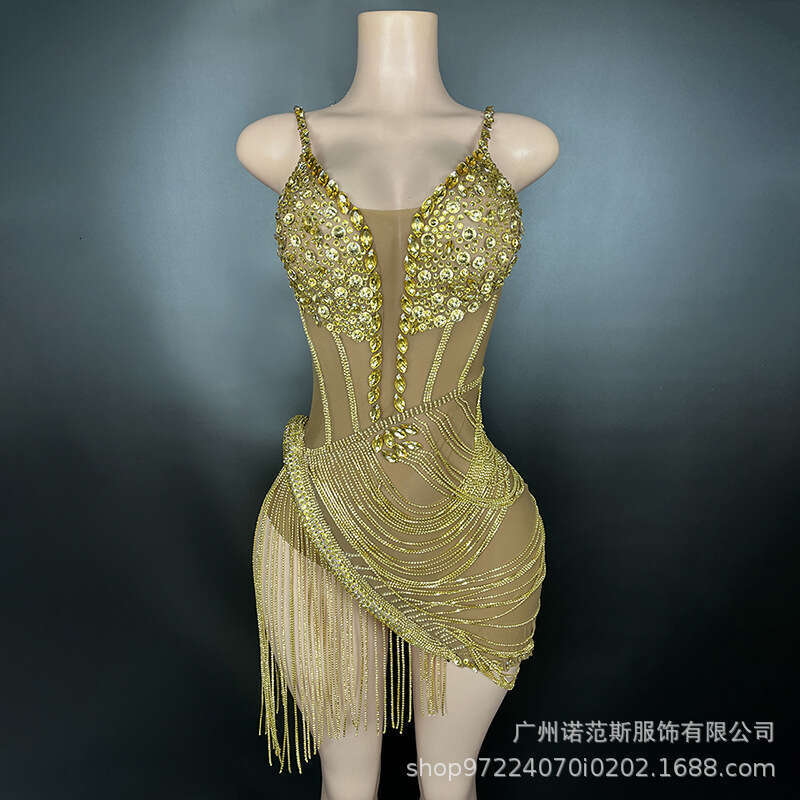 NOVANCE Elegant Shiny Diamond Backless SEXY DRESSES FOR WOMEN Apricot Evening New Design Women's Party Night club maxi dress