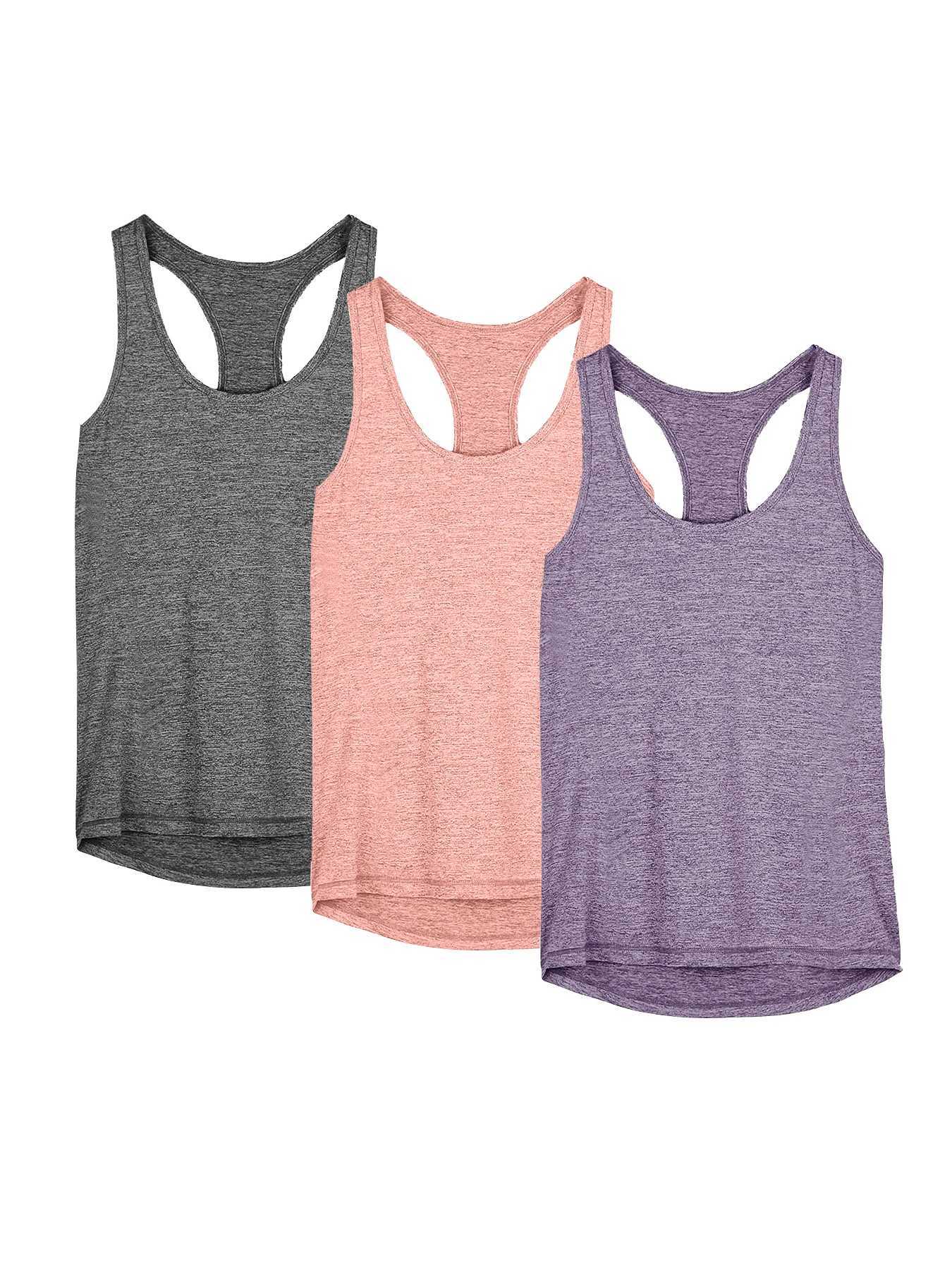 3 womens sports vest tops loose yoga tops quick drying sports tops womens fitness yoga topsXJ250410
