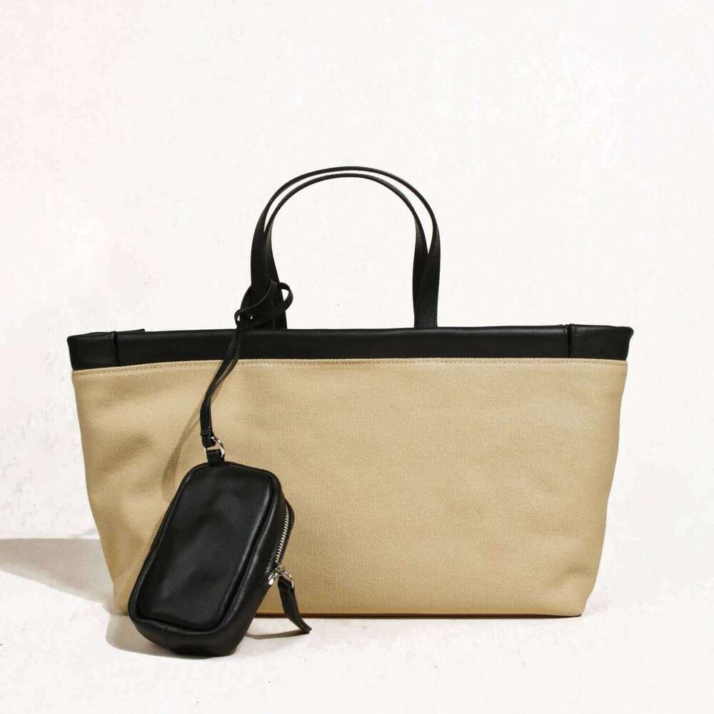 Canvas Splicing Head Layer Cowhide Tote New Niche Design Including Pendant Small Bag Casual Vintage Women's Handbag 251110
