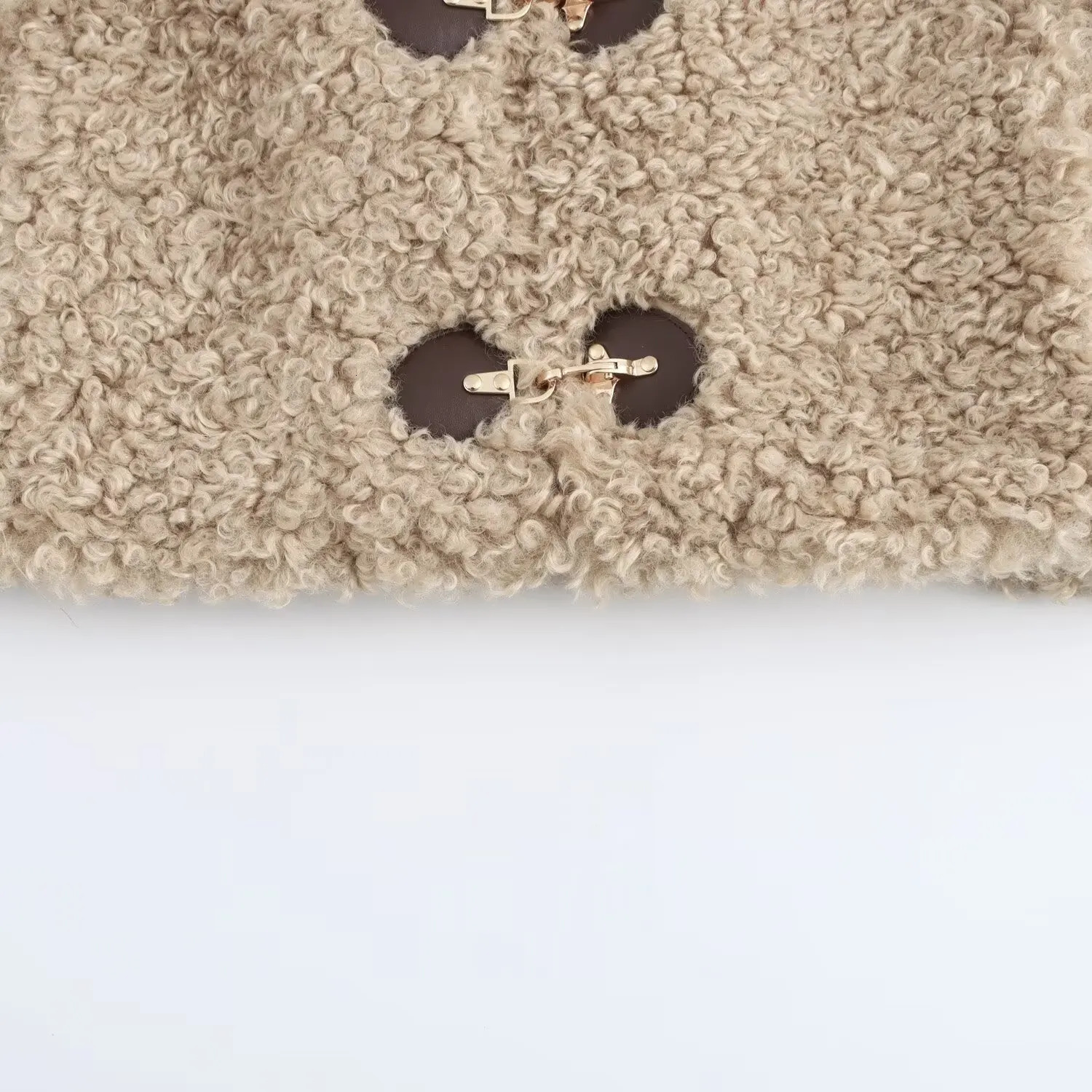 Womens Jacket Flip Collar Long Sleeve Versatile Rope Buckle Solid Color Winter Style Coat 251110