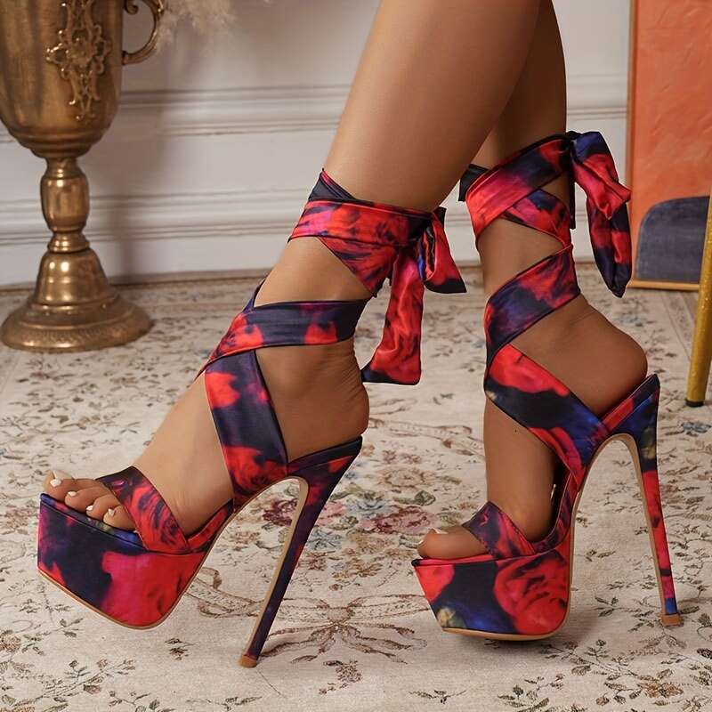New 2025 Roman-Style High-Heeled Sandals With Straps, Featuring A Design, Perfect For Sexy Parties And Runways, Available In Women's Sizes 35-42.