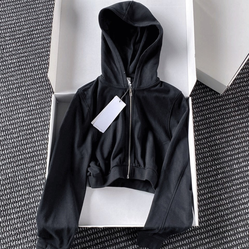 hoodie Yoga Fitness Sports Yoga Hoodie Jacket Autumn Winter Women Fleece Lined Thickened Pure Cotton Short Top jacket