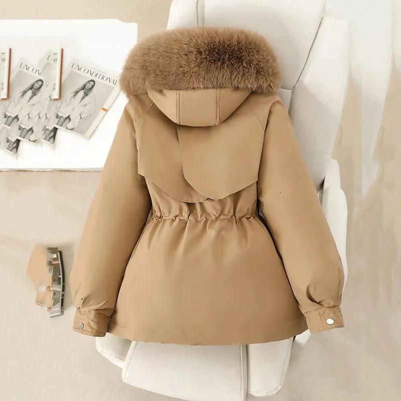 Winter Parkas Jacket Women Fashion Korean Loose Hooded Thick Warm Casual Cotton Padded Coat Female Overcoat Casual Lady Tops 251107